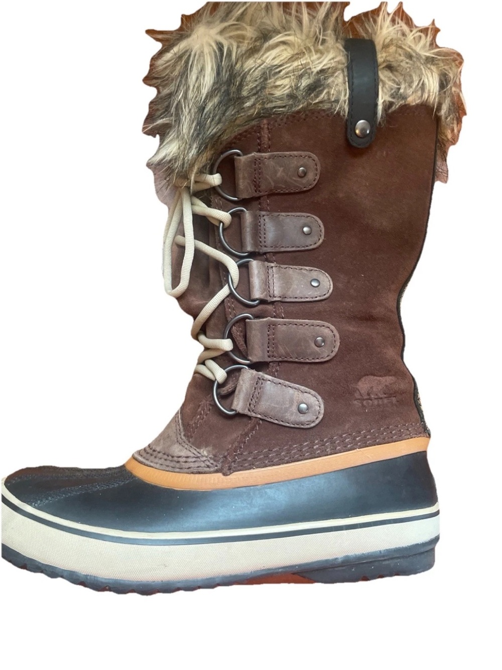 Sorel Joan  of Artic Tall Lace up Snow Boots Waterproof Brown Black